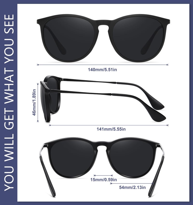 WOWSUN Retro sunglasses womens 2024 trendy round classic glasses - Image 5
